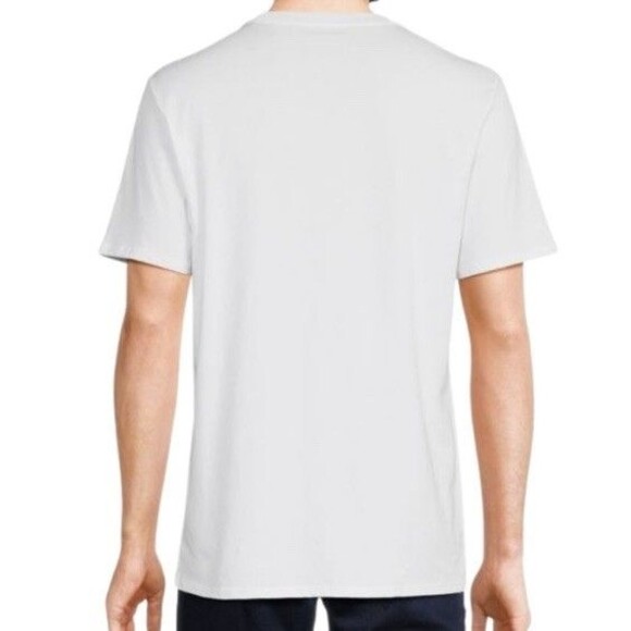 Karl Lagerfeld Mens Graphic Screen Print T Shirt White Slim Fit Size L NWT - Picture 3 of 6
